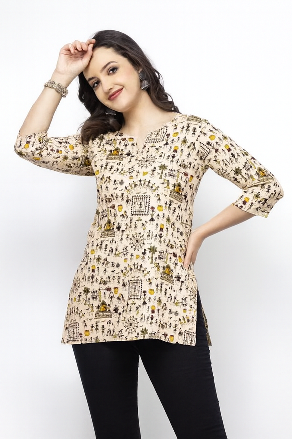 Women’s Printed Cotton Kurti – Soft & Comfortable Daily Wear Top for Girls & Women