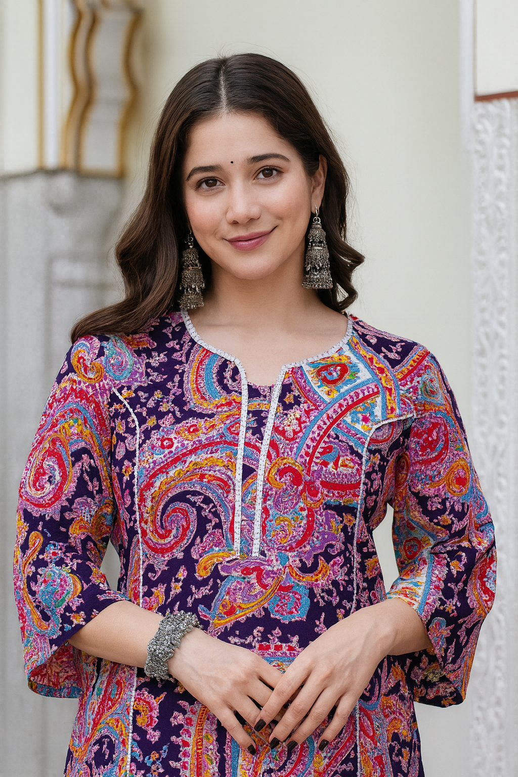 Women's Multicolor Paisley Printed Kurti | Soft Rayon Fabric | Daily & Festive Casual Wear
