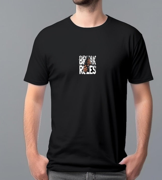 “Break the Rules” Motivational Graphic T-Shirt – Black