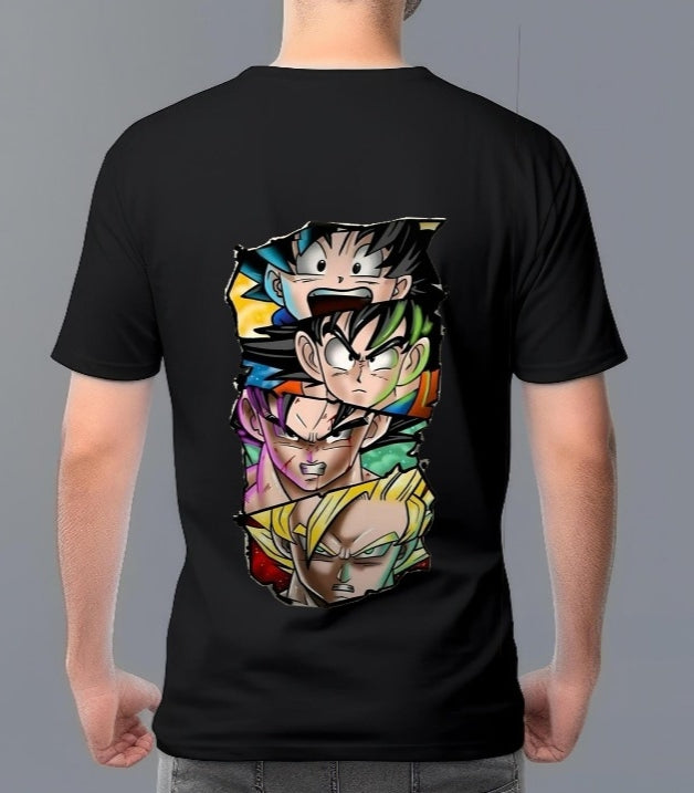 “Saiyan Evolution” Dragon-Inspired Anime Graphic T-Shirt (Black)