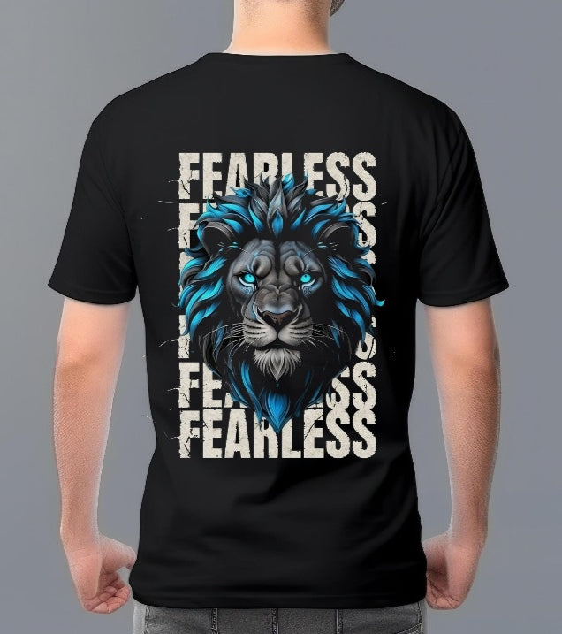 “Fearless Lion” Bold Streetwear Graphic T-Shirt (Black)