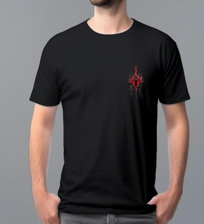 “Venom Strike” Red Spider Streetwear Graphic T-Shirt (Black)