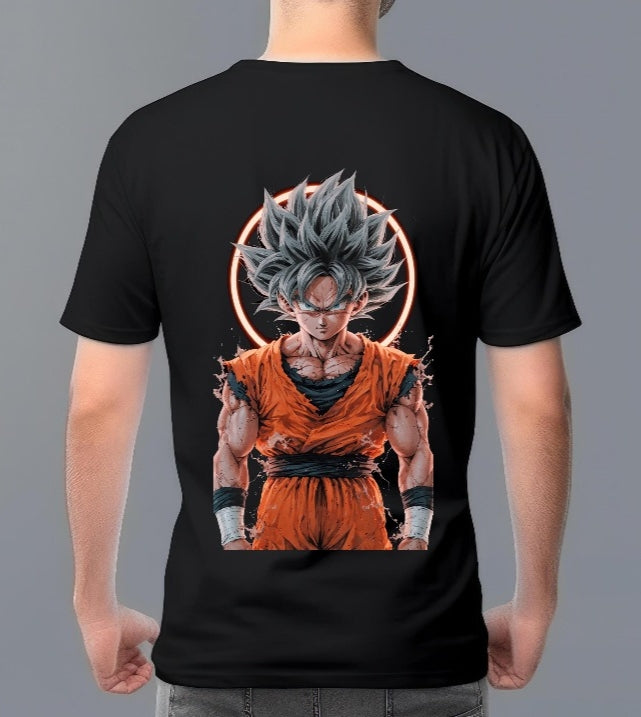 “Saiyan Power” Anime Warrior Graphic T-Shirt (Black)
